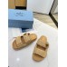 Prada Women's Crochet Sandals in Natural Raffia