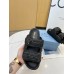 Prada Women's Crochet Sandals in Black Raffia Prada Women's Crochet Sandals in Black Raffia