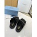 Prada Women's Crochet Sandals in Black Raffia Prada Women's Crochet Sandals in Black Raffia