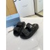 Prada Women's Crochet Sandals in Black Raffia Prada Women's Crochet Sandals in Black Raffia