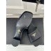 Prada Heeled Sandals 35mm in Black Saffiano Leather