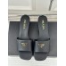 Prada Heeled Sandals 35mm in Black Saffiano Leather