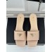 Prada Heeled Sandals 35mm in Beige Saffiano Leather Prada Heeled Sandals 35mm in Beige Saffiano Leather