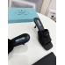 Prada Black Satin Heeled Sandals with Crystals