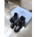 Prada Heeled Thong Sandals In Black Brushed Leather Prada Heeled Thong Sandals In Black Brushed Leather