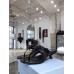 Prada Heeled Thong Sandals In Black Brushed Leather Prada Heeled Thong Sandals In Black Brushed Leather