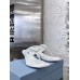 Prada Heeled Thong Sandals In White Brushed Leather