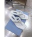 Prada Heeled Thong Sandals In White Brushed Leather