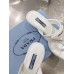 Prada Heeled Thong Sandals In White Brushed Leather
