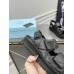 Prada Padded Sandals In Black Nappa Leather