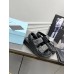 Prada Padded Sandals In Black Nappa Leather