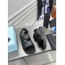 Prada Padded Sandals In Black Nappa Leather