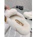 Prada Women's Slippers In Tan Shearling Prada Women's Slippers In Tan Shearling