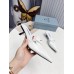 Prada Sabots Mules In White Brushed Leather Prada Sabots Mules In White Brushed Leather