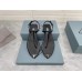 Prada Thong Sandals In Black Brushed Leather