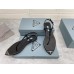 Prada Thong Sandals In Black Brushed Leather