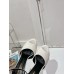 Saint Laurent Jodie Platform Sandals In White Lambskin