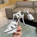 Saint Laurent Tribute Platform Sandals 105mm In White Calfskin Saint Laurent Tribute Platform Sandals 105mm In White Calfskin