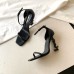 Saint Laurent Nova 100 Sandals In Red Patent Leather