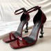 Saint Laurent Opyum 85mm Sandals in Red Patent Leather with Black YSL Heel Saint Laurent Opyum 85mm Sandals in Red Patent Leather with Black YSL Heel