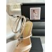 Saint Laurent Corinne Sandals 110mm in Beige Satin