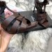 Saint Laurent Tribute Sandals 105 In Dark Brown Calfskin Saint Laurent Tribute Sandals 105 In Dark Brown Calfskin