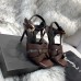 Saint Laurent Tribute Sandals 105 In Dark Brown Calfskin Saint Laurent Tribute Sandals 105 In Dark Brown Calfskin