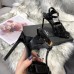 Saint Laurent Tribute Sandals 105 In Black Patent Leather Saint Laurent Tribute Sandals 105 In Black Patent Leather