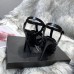 Saint Laurent Tribute Sandals 105 In Black Patent Leather Saint Laurent Tribute Sandals 105 In Black Patent Leather
