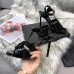 Saint Laurent Tribute Sandals 105 In Black Patent Leather Saint Laurent Tribute Sandals 105 In Black Patent Leather