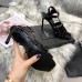 Saint Laurent Tribute Sandals 105 In Black Patent Leather Saint Laurent Tribute Sandals 105 In Black Patent Leather