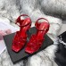 Saint Laurent Tribute Sandals 105 In Red Patent Leather Saint Laurent Tribute Sandals 105 In Red Patent Leather