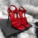 Saint Laurent Tribute Sandals 105 In Red Patent Leather Saint Laurent Tribute Sandals 105 In Red Patent Leather