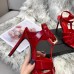 Saint Laurent Tribute Sandals 105 In Red Patent Leather Saint Laurent Tribute Sandals 105 In Red Patent Leather