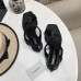 Saint Laurent Cassandra Flat Sandals In Black Calfskin Saint Laurent Cassandra Flat Sandals In Black Calfskin