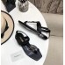 Saint Laurent Cassandra Flat Sandals In Black Calfskin Saint Laurent Cassandra Flat Sandals In Black Calfskin