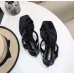 Saint Laurent Cassandra Flat Sandals In Black Patent Leather Saint Laurent Cassandra Flat Sandals In Black Patent Leather
