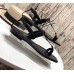 Saint Laurent Cassandra Flat Sandals In Black Patent Leather Saint Laurent Cassandra Flat Sandals In Black Patent Leather