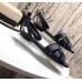 Saint Laurent Tribute Flat Sandals In Black Calfskin Saint Laurent Tribute Flat Sandals In Black Calfskin