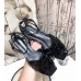 Saint Laurent Tribute Flat Sandals In Black Patent Leather Saint Laurent Tribute Flat Sandals In Black Patent Leather