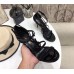Saint Laurent Cassandra 100 Sandals In Black Patent Leather Saint Laurent Cassandra 100 Sandals In Black Patent Leather