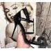 Saint Laurent Cassandra 100 Sandals In Black Patent Leather Saint Laurent Cassandra 100 Sandals In Black Patent Leather