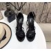 Saint Laurent Cassandra 100 Sandals In Black Patent Leather Saint Laurent Cassandra 100 Sandals In Black Patent Leather