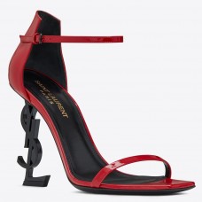 Saint Laurent Opyum 110 Sandals In Red Patent Leather Saint Laurent Opyum 110 Sandals In Red Patent Leather