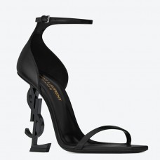 Saint Laurent Corinne Sandals 110mm in Beige Satin
