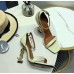Saint Laurent Opyum 110 White Sandals with Gold YSL Heel Saint Laurent Opyum 110 White Sandals with Gold YSL Heel
