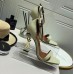 Saint Laurent Opyum 110 White Sandals with Gold YSL Heel Saint Laurent Opyum 110 White Sandals with Gold YSL Heel