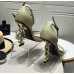 Saint Laurent Opyum 110 White Sandals with Gold YSL Heel Saint Laurent Opyum 110 White Sandals with Gold YSL Heel
