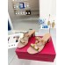 Valentino Roman Stud Slide Sandals 60mm In Rose Cannelle Calfskin Valentino Roman Stud Slide Sandals 60mm In Rose Cannelle Calfskin