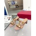 Valentino Roman Stud Slide Sandals 60mm In Rose Cannelle Calfskin Valentino Roman Stud Slide Sandals 60mm In Rose Cannelle Calfskin